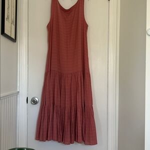 Fabindia Sleeveless Tiered Mauve Pink size XL